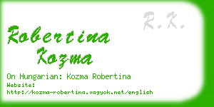 robertina kozma business card